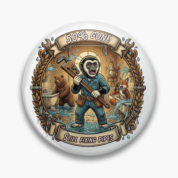 Item preview, Funny Monkey Gift - Endangered Gibbon Plumber T-Shirt - 50% Gone In 45 Years - Wildlife Humor - Animal Lover Gift designed and sold by Nature & Moustaches.