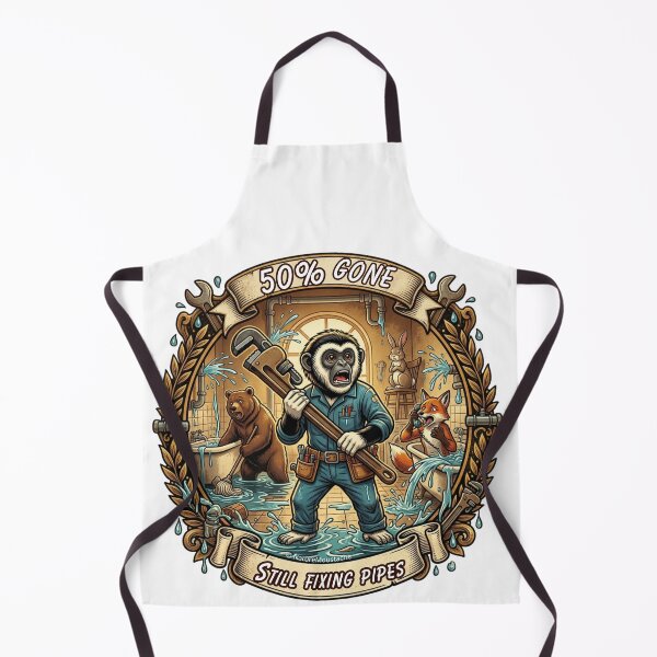 Item preview, Funny Monkey Gift - Endangered Gibbon Plumber T-Shirt - 50% Gone In 45 Years - Wildlife Humor - Animal Lover Gift designed and sold by Nature & Moustaches.