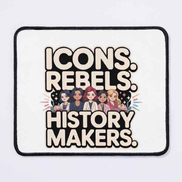 Item preview, Icons Rebels History Makers Women Empowerment T-Shirt – Feminist Typography Design for Women’s History Month & Gift Buyers designed and sold by GemBob Creations.