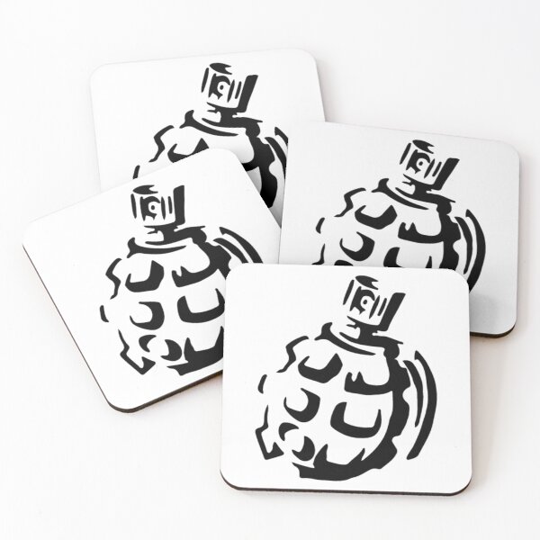 Item preview, Black and White Bomb Illustration | Minimal Explosive Graphic Design designed and sold by lilastonart.