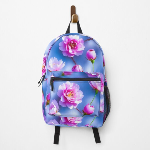 Item preview, Pink Cherry Blossom Flowers on Soft Blue Background designed and sold by MaisonMaroMara.