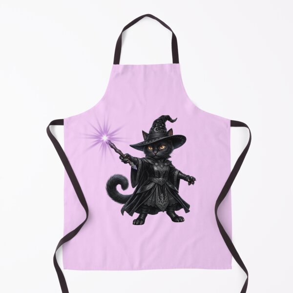 Item preview, Black Cat Witch Girl Aesthetic – Magical Purple Energy Spell, Anthropomorphic Cat Fantasy Artwork designed and sold by Cauldron Crafts.