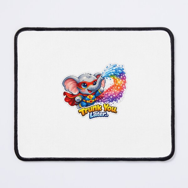 Item preview, Trunk You Later – Cute Chibi Elephant Superhero Spraying Rainbow Water | Kawaii Animal Design designed and sold by SparkVault.