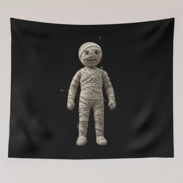 Item preview, Hyper Realistic Voodoo Doll with Needles and Bandages - Dark Witrchcraft Horror Bandaged Doll Art designed and sold by Cauldron Crafts.