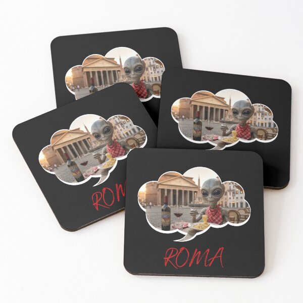 Item preview, Alien Eating Pasta at the Pantheon in Rome designed and sold by AnamArtLab.