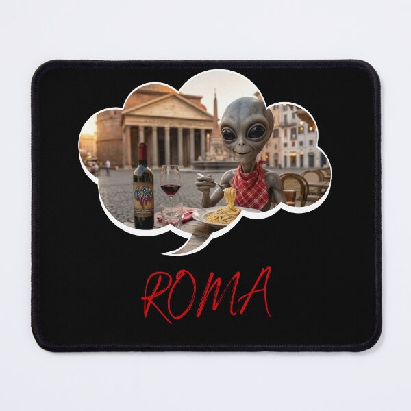 Item preview, Alien Eating Pasta at the Pantheon in Rome designed and sold by AnamArtLab.