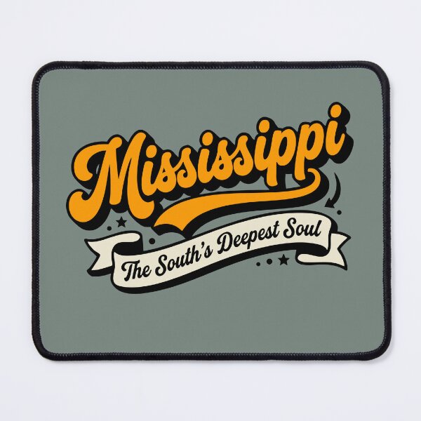 Item preview, Mississippi Retro Vintage Typography The Souths Deepest Soul Aesthetic designed and sold by Cozy-Old-Pub.