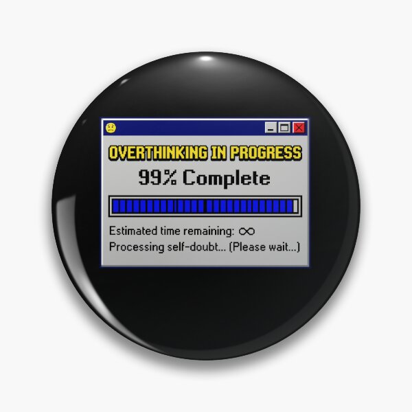 Item preview, Overthinking In Progress - Retro Computer Error Pixel Art designed and sold by artistastshirt.