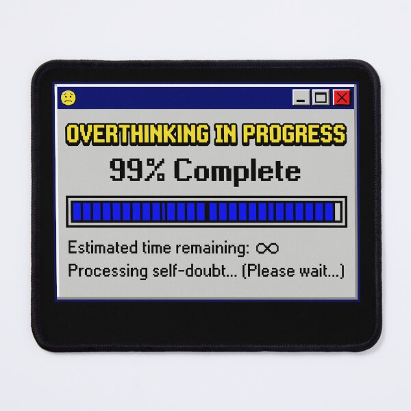 Item preview, Overthinking In Progress - Retro Computer Error Pixel Art designed and sold by artistastshirt.
