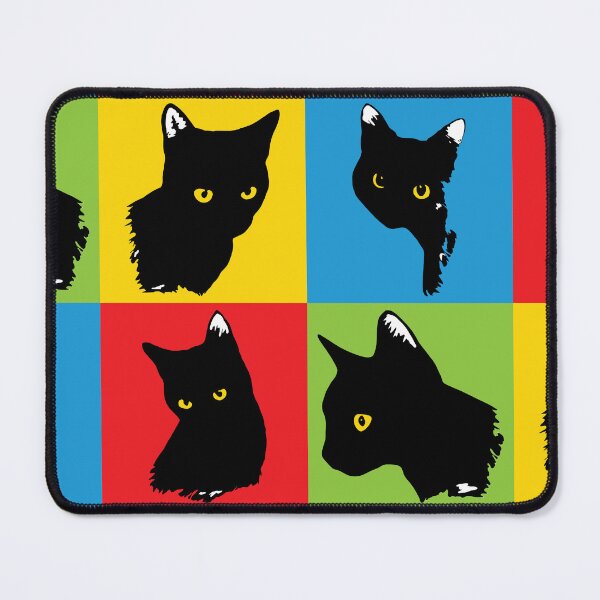 Item preview, Black Cat With Yellow Eyes - Warhol style designed and sold by Owlies-Barn.