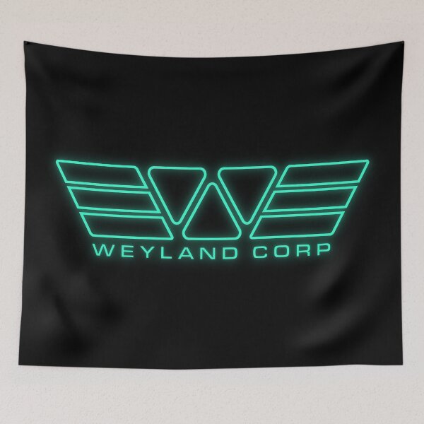 Item preview, Alien Weyland Corp Neon Teal Logo designed and sold by Power Up Prints.