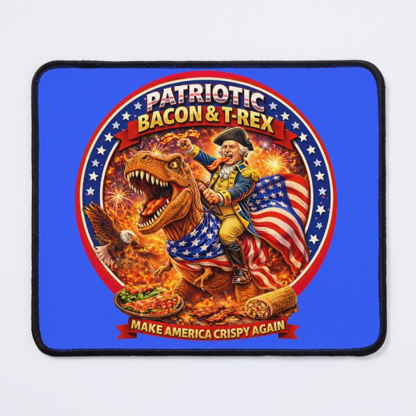 Item preview, Patriotic Bacon T-Rex Make America Crispy Again designed and sold by Willyboy16.