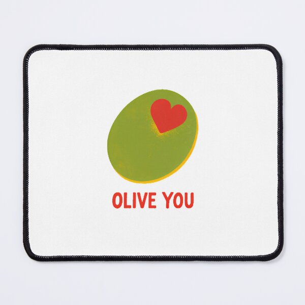 Item preview, Kawaii Olive You — Cute Funny Food Pun Illustration | Green Olive Heart Lov designed and sold by Colorful-Garden.