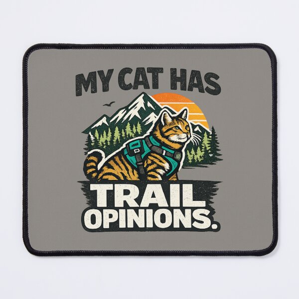 Item preview, Adventure Cat Shirt My Cat Has Trail Opinions Hiking Cat Graphic designed and sold by POD DYNASTY.