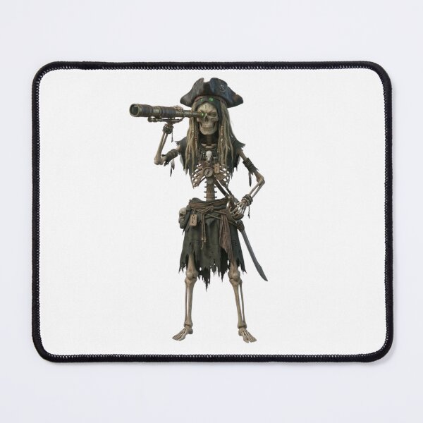 Item preview, Skeleton Pirate Design with Hat and Spyglass – Witchy Dead Afterlife Illustration designed and sold by Cauldron Crafts.