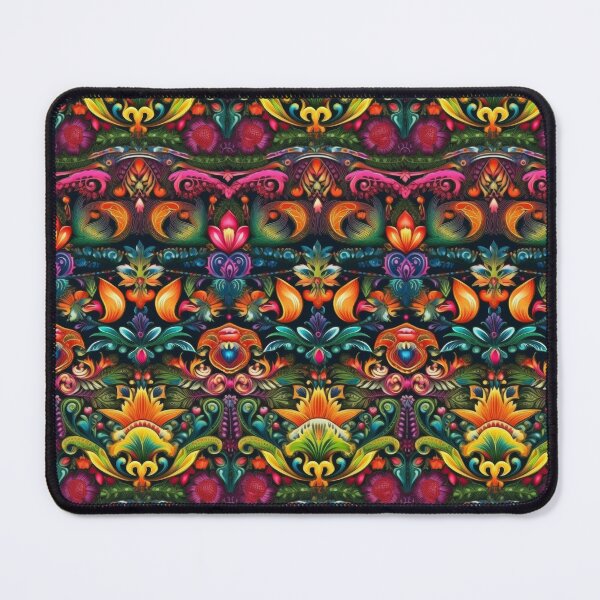Item preview, Vibrant Maximalist Bohemian Rainbow Floral Folk Art designed and sold by pinkal.