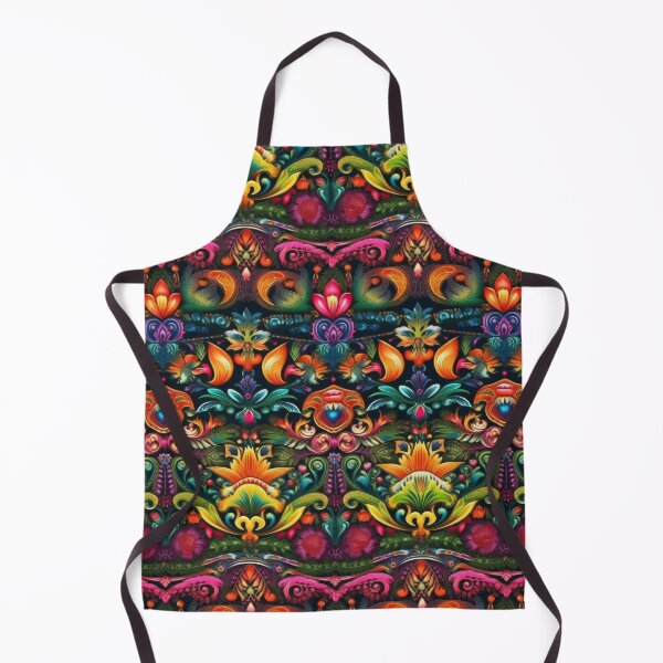 Item preview, Vibrant Maximalist Bohemian Rainbow Floral Folk Art designed and sold by pinkal.