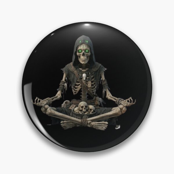 Item preview, Yoga Skeleton in Lotus Pose – Eternal Inner Peace Meditation Art designed and sold by Cauldron Crafts.