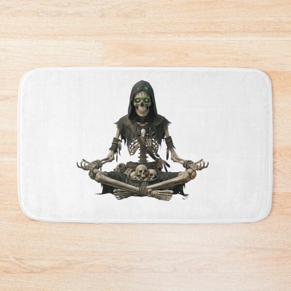 Item preview, Yoga Skeleton in Lotus Pose – Eternal Inner Peace Meditation Art designed and sold by Cauldron Crafts.