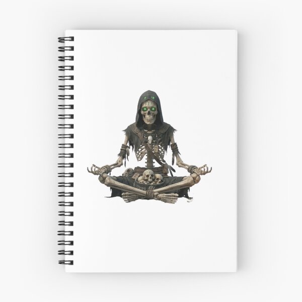 Item preview, Yoga Skeleton in Lotus Pose – Eternal Inner Peace Meditation Art designed and sold by Cauldron Crafts.