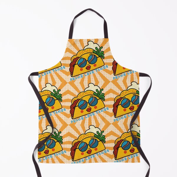 Item preview, Peace Love Tacos Vintage Pop Art Food Face designed and sold by MsBrillMakes.