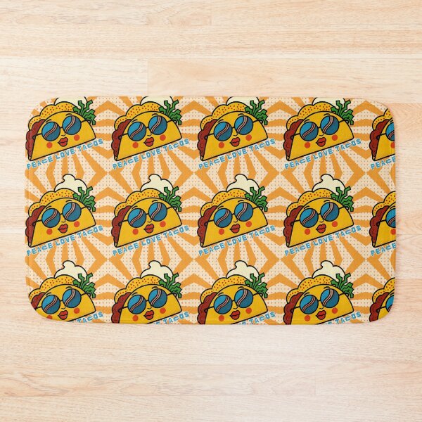 Item preview, Peace Love Tacos Vintage Pop Art Food Face designed and sold by MsBrillMakes.