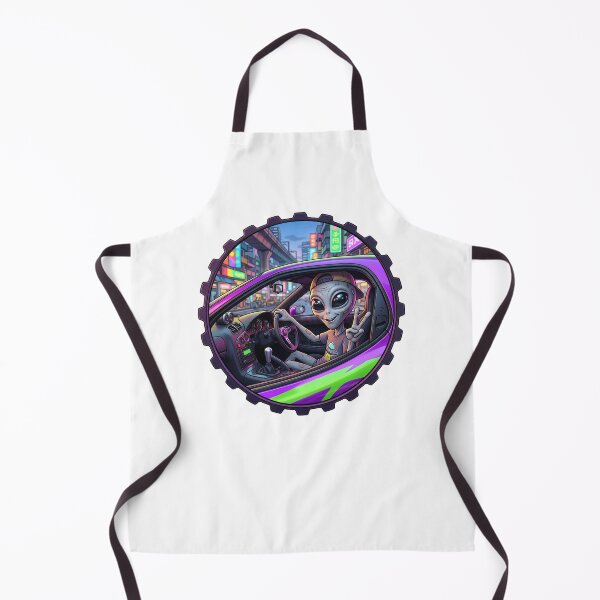 Item preview, Alien Street Racer Drifting in Neon City designed and sold by Sunkhung.