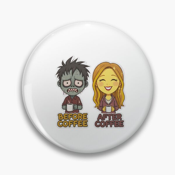 Item preview, Teacher Zombie Before/After Coffee designed and sold by JobVibeStudio.