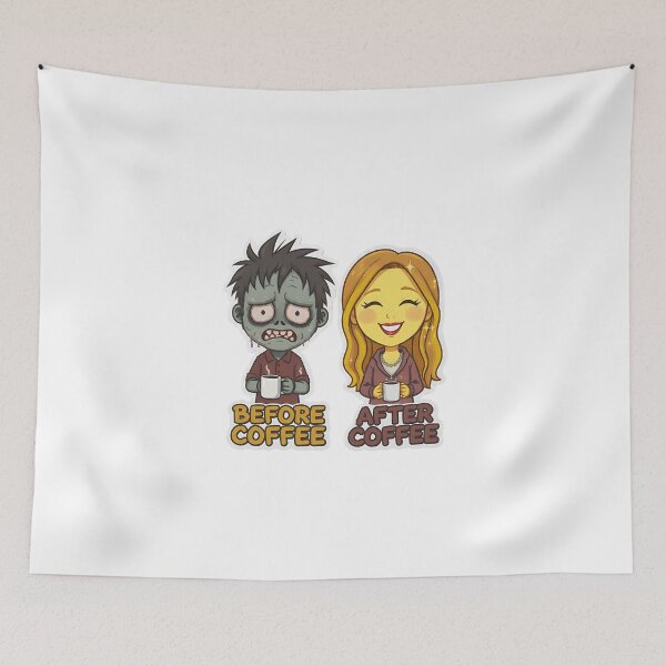 Item preview, Teacher Zombie Before/After Coffee designed and sold by JobVibeStudio.