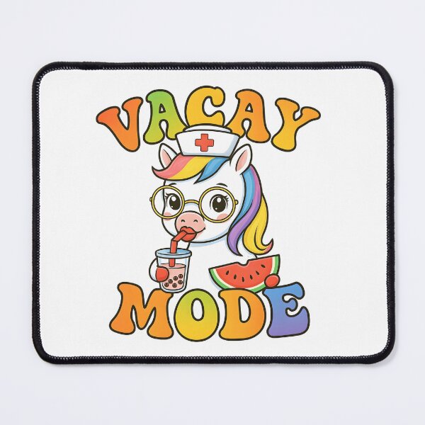 Item preview, Unicorn Nurse Summer Gift Vacay Mode Cute Nurse Funny Animal Healthcare Worker Pride designed and sold by ClinicalHubs.