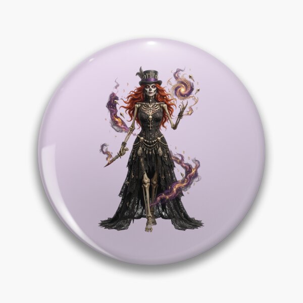 Item preview, Maman Brigitte Skeleton Voodoo Witch Art Design designed and sold by Cauldron Crafts.