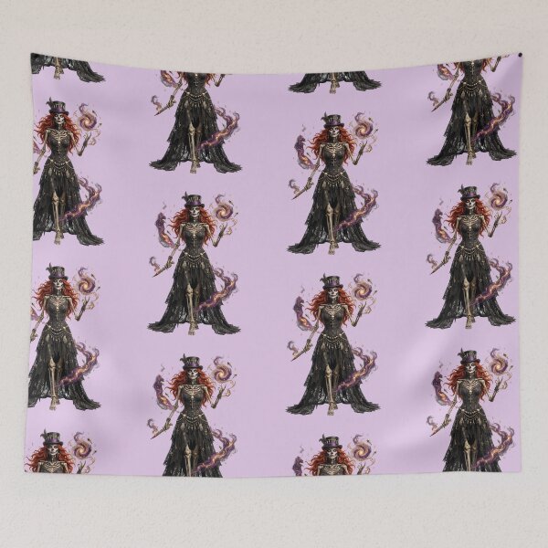 Item preview, Maman Brigitte Skeleton Voodoo Witch Art Design designed and sold by Cauldron Crafts.
