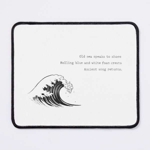 Item preview, Minimalist Haiku Wave Sticker - Japanese Ocean Poetry designed and sold by Antonrec86.
