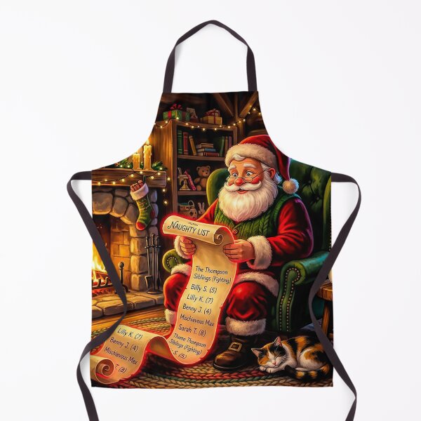 Item preview, Santa Checks the Naughty List by the Fireside designed and sold by acceleratorhams.