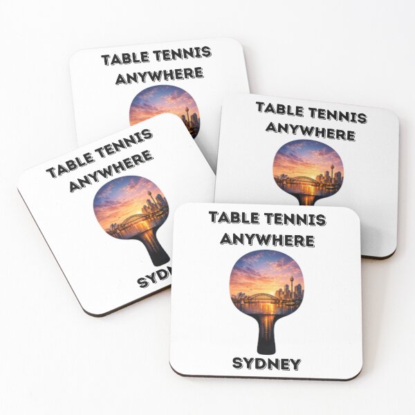 Item preview, Sydney Harbour Table Tennis Anywhere – Sunset Paddle Tee for Ping Pong players designed and sold by OhMyPingCo.