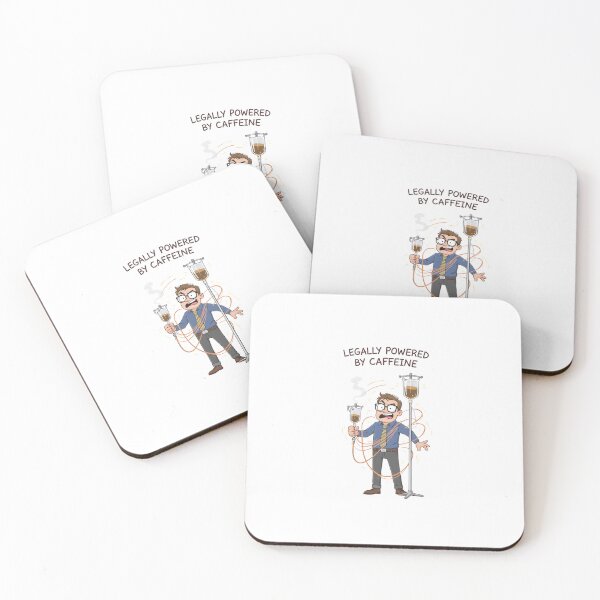 Item preview, Legally Powered By Caffeine Teacher designed and sold by JobVibeStudio.