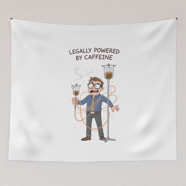 Item preview, Legally Powered By Caffeine Teacher designed and sold by JobVibeStudio.