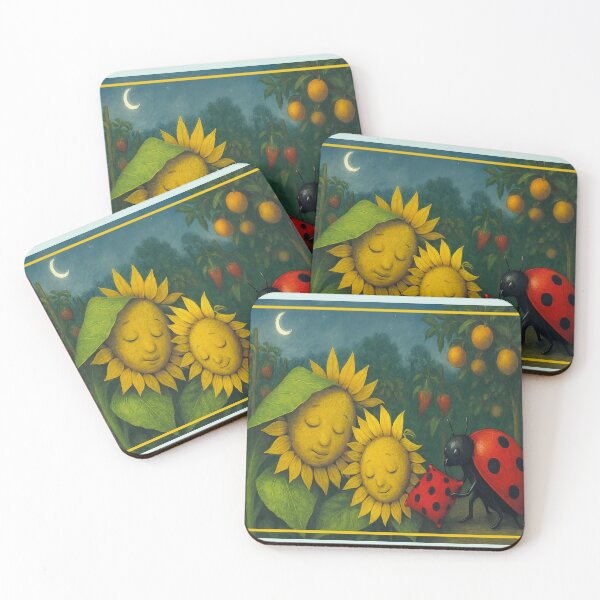 Item preview, Realistic painting of sunflowers and ladybug designed and sold by the artedivino.