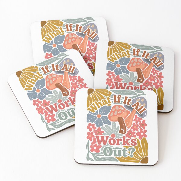 Item preview, What If It All Works Out? Confidence Quote Boho Flowers Floral designed and sold by SkeletonsDanger.