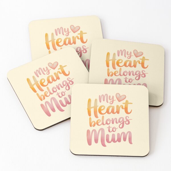 Item preview, My Heart Belongs to Mum - Minimalist Heart Illustration designed and sold by Ofizkids.