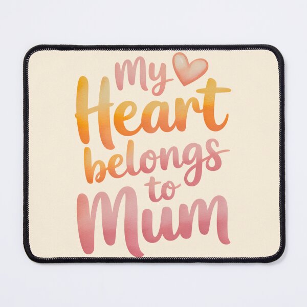 Item preview, My Heart Belongs to Mum - Minimalist Heart Illustration designed and sold by Ofizkids.