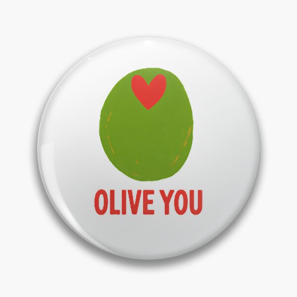 Item preview, Kawaii Olive You — Cute Funny Food Pun Illustration | Green Olive Heart Lov designed and sold by Colorful-Garden.