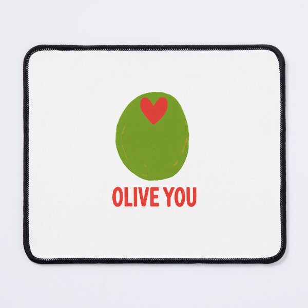 Item preview, Kawaii Olive You — Cute Funny Food Pun Illustration | Green Olive Heart Lov designed and sold by Colorful-Garden.