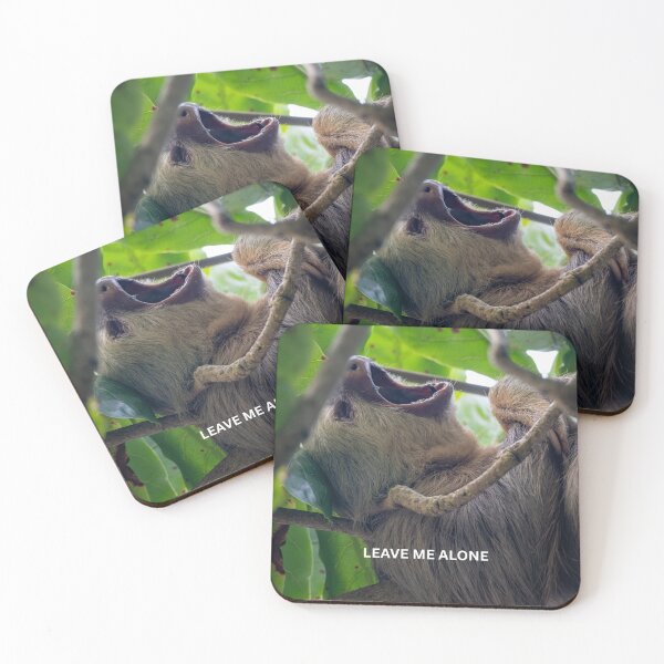 Item preview, Leave Me Alone Sloth Meme Funny Introvert Sticker Antisocial Animal Humor Gift designed and sold by WildFrameNature.