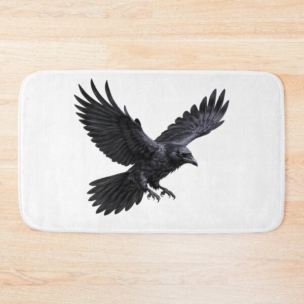 Item preview, Mystic Raven in Flight – Dark Omen & Witchcraft Symbol designed and sold by Cauldron Crafts.