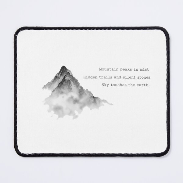 Item preview, Mountain Mist Haiku Art - Zen Nature Poetry Sticker designed and sold by Antonrec86.