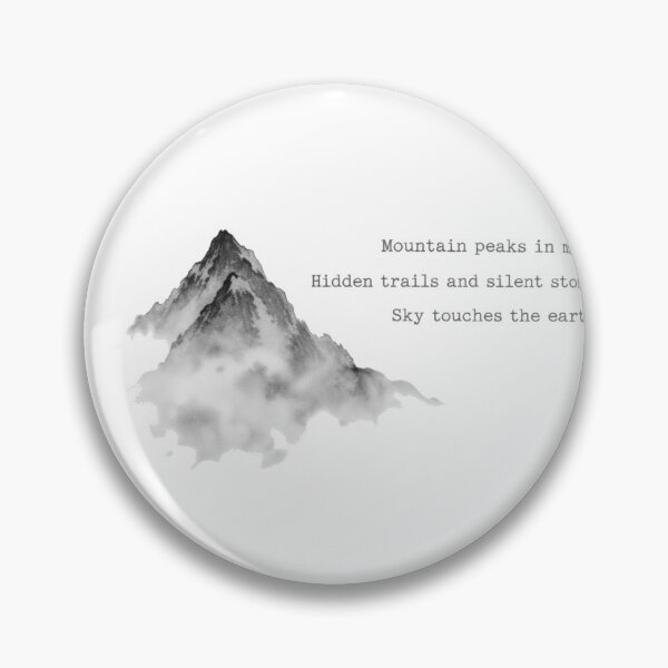 Item preview, Mountain Mist Haiku Art - Zen Nature Poetry Sticker designed and sold by Antonrec86.
