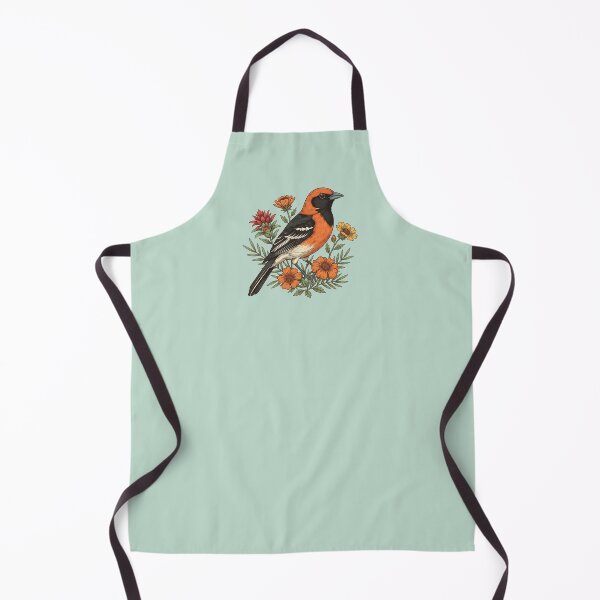 Item preview, Hooded Oriole Vibrant Floral Bird Design designed and sold by BirdsnStuff.