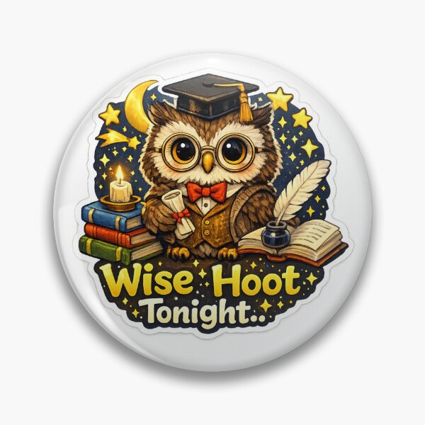 Item preview, Wise Hoot Tonight  Cute Owl Professor with Glasses & Books | Starry Classroom Design designed and sold by SparkVault.