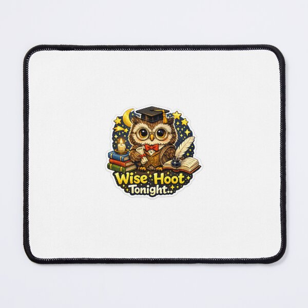 Item preview, Wise Hoot Tonight Cute Owl Professor with Glasses & Books | Starry Classroom Design designed and sold by SparkVault.